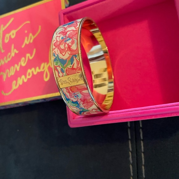 Lilly Pulitzer Jewelry Bracelet Bangle 2017 Pattern Gold Colorful - Picture 3 of 3